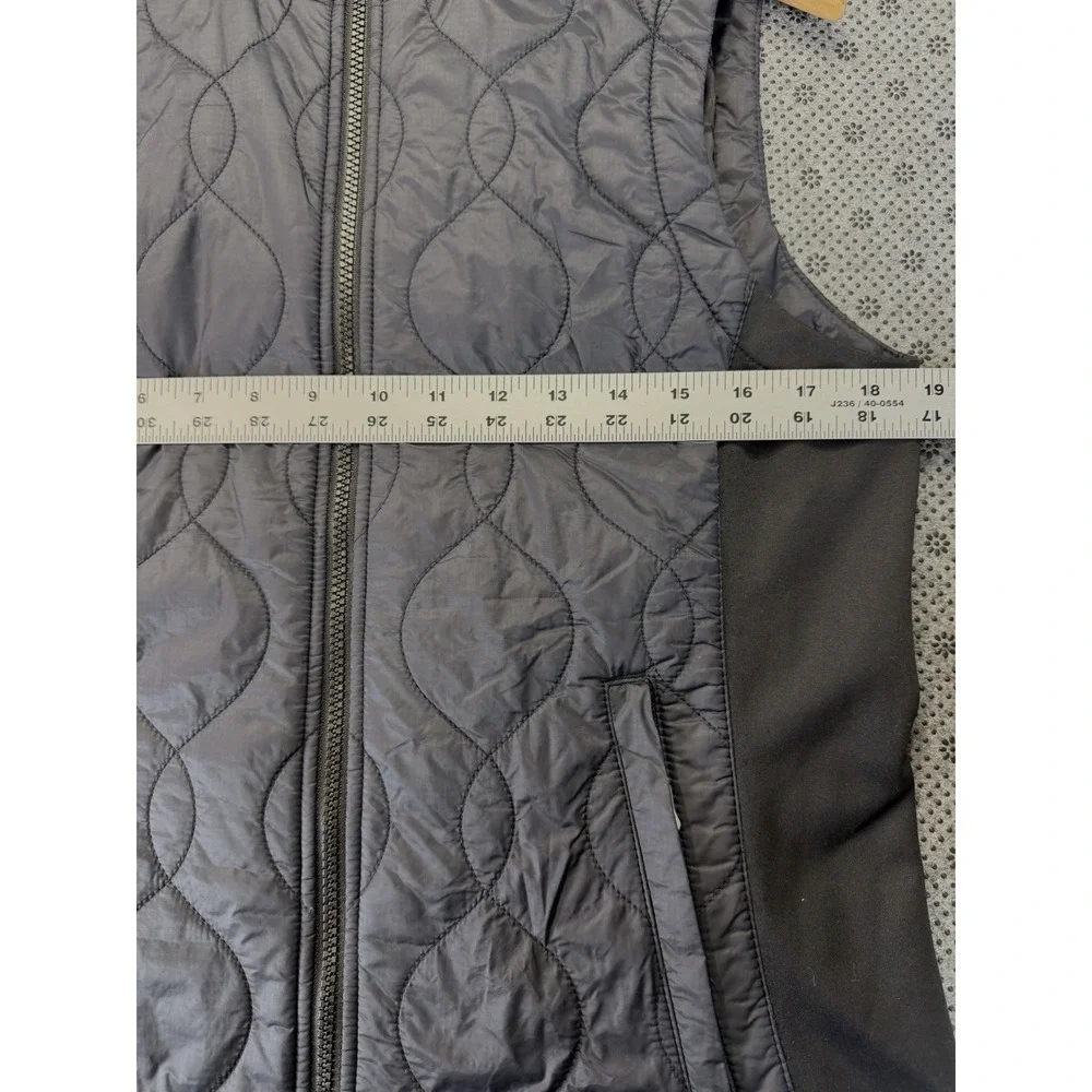 Eddie Bauer 365 Women's Black Quilted Down Vest Size M Zipper Pockets Sleeveless